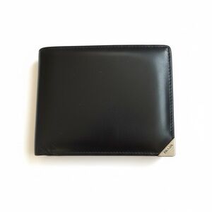 Prada Black Leather Card Wallet